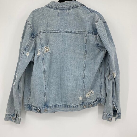 PacSun Blue Distressed Jean Jacket | Good Condition - Picture 3 of 5